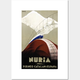 Vintage Travel Poster Nuria Spain Posters and Art